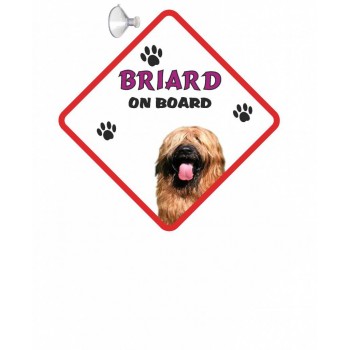 Briard (gold)  Hanging Car Sign   47