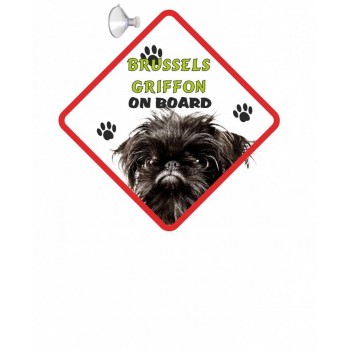 Brussels Griffon (Black) Hanging Car Sign   49