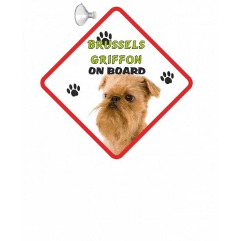 Brussels Griffon (Gold) Hanging Car Sign   50