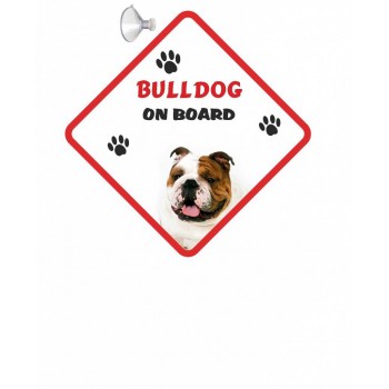 English Bulldog  Hanging Car Sign   51