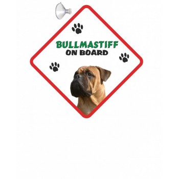 Bullmastiff (Brindle) Hanging Car Sign   52