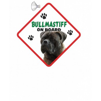 Bullmastiff (Tan) Hanging Car Sign   53