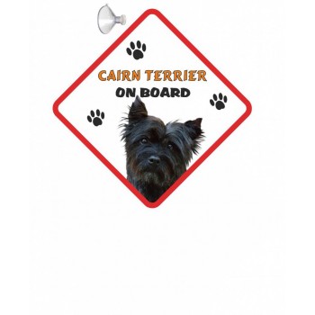 Cairn Terrier (black)  Hanging Car Sign   54