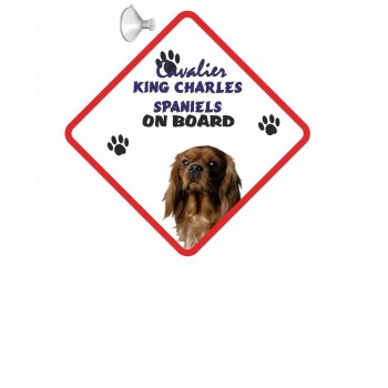 Cavalier King Charles Spaniel (Brown)  Hanging Car Sign   58