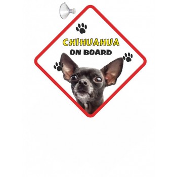 Chihuahua (Black)  Hanging Car Sign   61