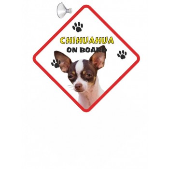 Chihuahua (WT & BR SH1)  Hanging Car Sign   67