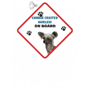 Chinese Crested Hairless Hanging Car Sign   69