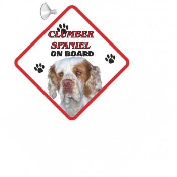 Clumber Spaniel  Hanging Car Sign   73