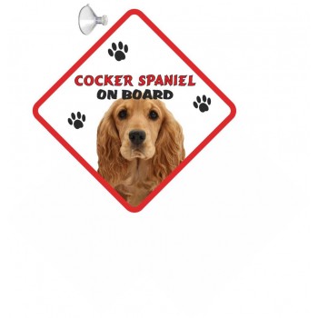 Cocker Spaniel (Brown) Hanging Car Sign   76