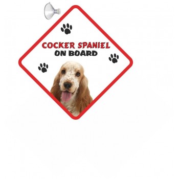 Cocker Spaniel (OR & WT) Hanging Car Sign   77