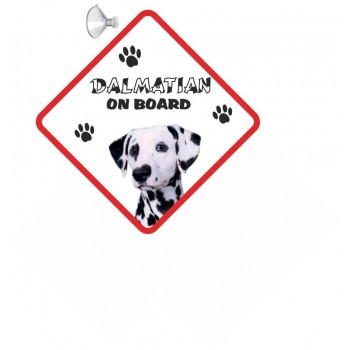 Dalmatian (black spots)  Hanging Car Sign   89