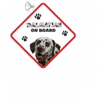 Dalmatian (brown spots)  Hanging Car Sign   90