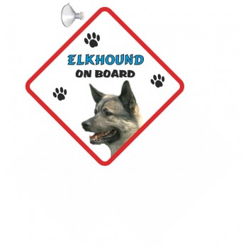 Elkhound Hanging Car Sign   98