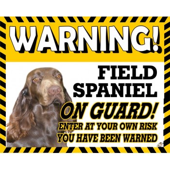 Field Spaniel  Yellow warning metal sign   107