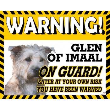 Glen of Imaal  Yellow warning metal sign   117