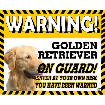 Golden Retriever Yellow warning metal sign   118