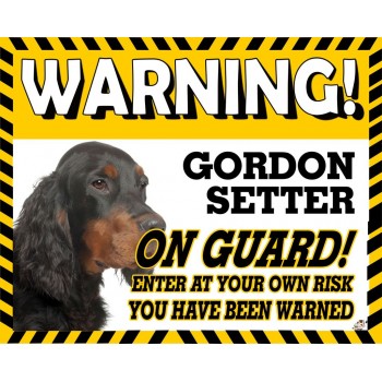 Gordon Setter  Yellow warning metal sign   119