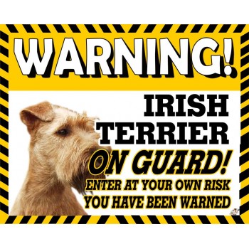 Irish Terrier  Yellow warning metal sign   140