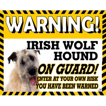 Irish wolf Hound Yellow warning metal sign   142