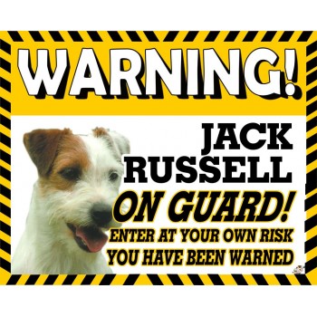 Jack Russell (Wire Hair) Yellow warning metal sign   147