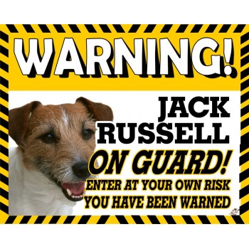Jack Russell (Wire Hair) Yellow warning metal sign   148