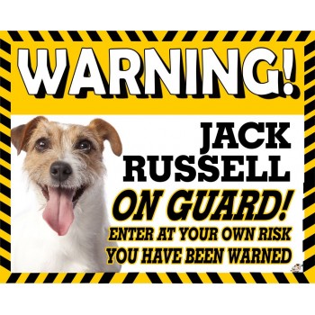 Jack Russell (Wire Hair) Yellow warning metal sign   149