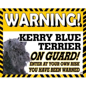 Kerry blue terrier  Yellow warning metal sign   155
