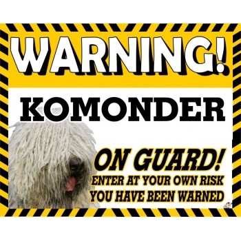 Komonder Yellow warning metal sign   156