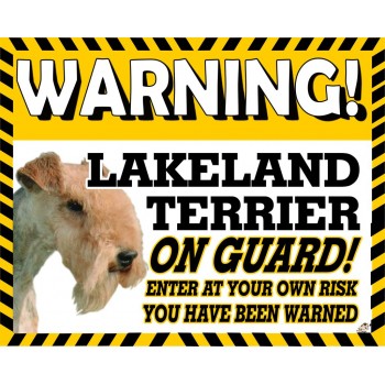 Lakeland Terrier Yellow warning metal sign   161