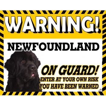 Newfoundland (Black) Yellow warning metal sign   175