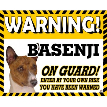 Basenji Yellow warning metal sign   20
