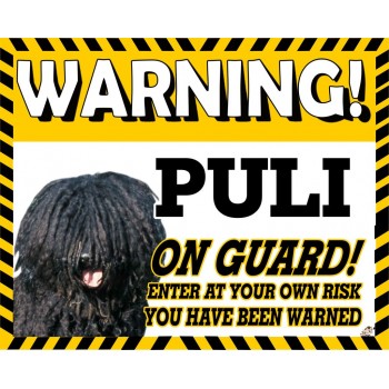 Puli Yellow warning metal sign   201