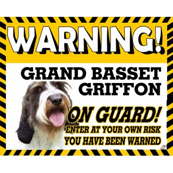 Basset GRAND Vendeen Yellow warning metal sign   21