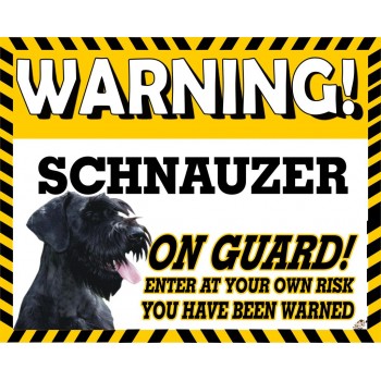 Giant Schnauzer  Yellow warning metal sign   213