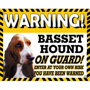 Basset Hound  Yellow warning metal sign   22