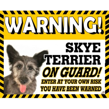 Skye Terrier  Yellow warning metal sign   232