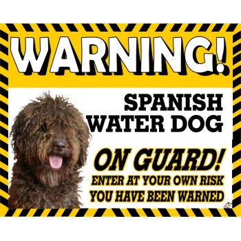 Spanish water Spanish (Brown) Yellow warning metal sign   235