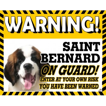 Saint Bernard Yellow warning metal sign   239