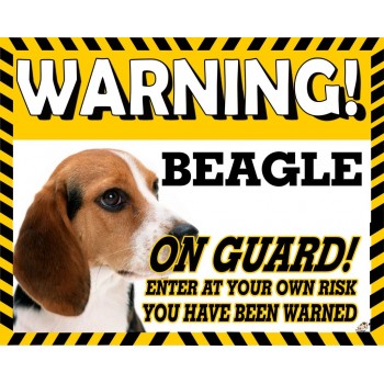 Beagle  Yellow warning metal sign   24