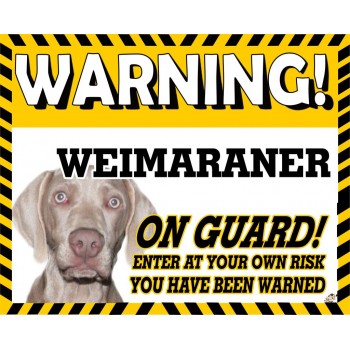 Weimaraner (Puppy) Yellow warning metal sign   248