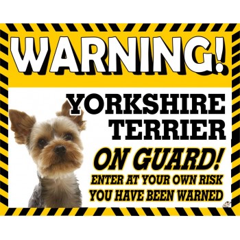Yorkshire Terrier (Young) Yellow warning metal sign   262
