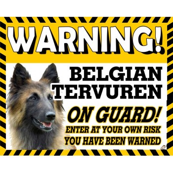 Belgian Tervuren Yellow warning metal sign   29