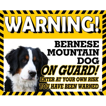 Bernese Mountain Yellow warning metal sign   30