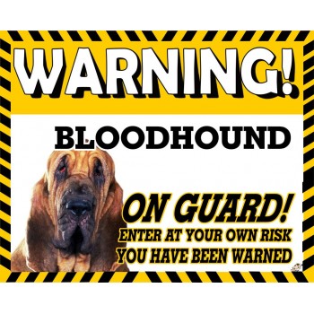 Bloodhound  Yellow warning metal sign   33