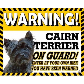 Cairn Terrier (black)  Yellow warning metal sign   54