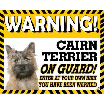 Cairn Terrier (golden dog) Yellow warning metal sign   55