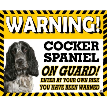 Cocker Spaniel (ST & PEP) Yellow warning metal sign   78