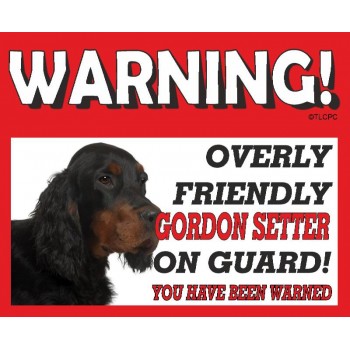 Gordon Setter  RED warning metal sign   119