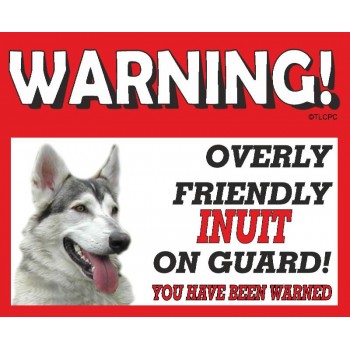 Inuit RED warning metal sign   138
