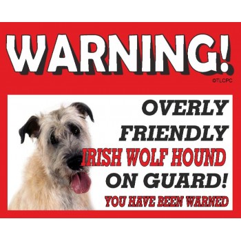 Irish wolf Hound RED warning metal sign   142